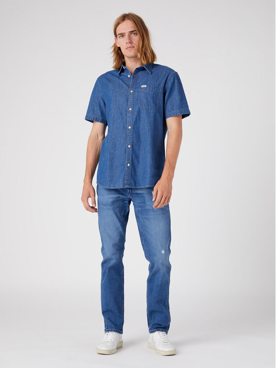 Wrangler Wrangler Camicia W5K05K96N 112330854 Blu Regular Fit