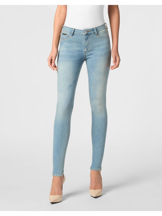 PHILIPP PLEIN PHILIPP PLEIN Jeggins 1703 Světle modrá Jegging Fit