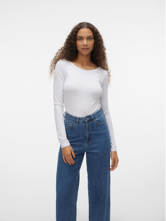 Vero Moda Vero Moda κορμάκι AWARE Heaven 10298465 Λευκό Slim Fit