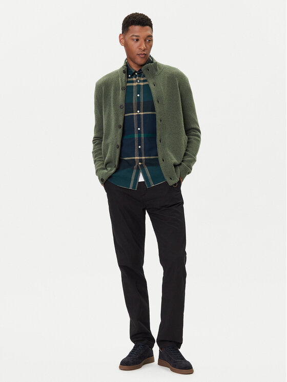 Barbour Barbour Kardigan Essential MKN0731OL51 Zielony Regular Fit