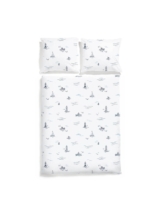 White pocket White pocket Komplet pościeli satynowa Biały