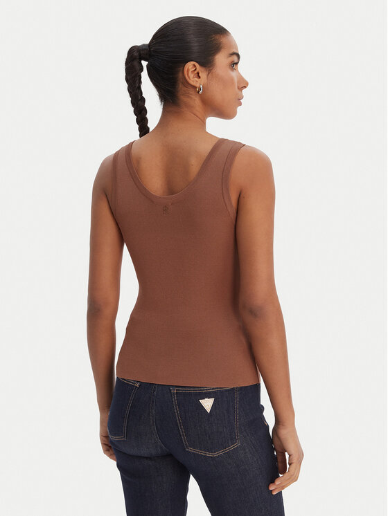 Fracomina Fracomina Top FR26ST4005K524R9 Hnědá Slim Fit