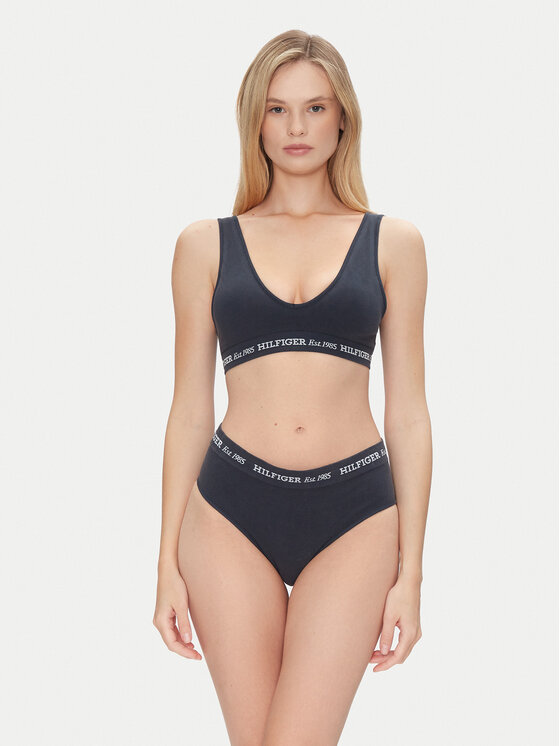 Tommy Hilfiger Tommy Hilfiger Klasiskās biksītes ar augstu jostas daļu UW0UW05724 Tumši zils