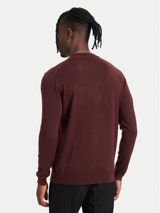 KARL LAGERFELD KARL LAGERFELD Sweter 655000 564399 Bordowy Regular Fit