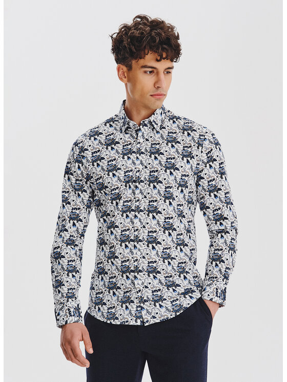 Pako Lorente Pako Lorente Koszula P25WN-1X-035 Biały Slim Fit