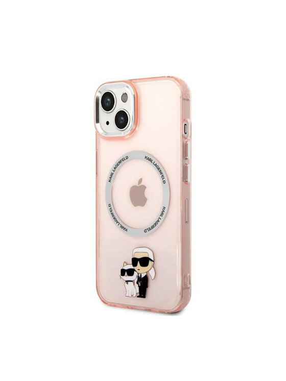 KARL LAGERFELD KARL LAGERFELD Etui na telefon IML NFT Karl & Choupette Magsafe Różowy