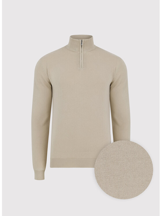 Pako Lorente Pako Lorente Sweter P26WF-2X-027 Beżowy Straight Fit