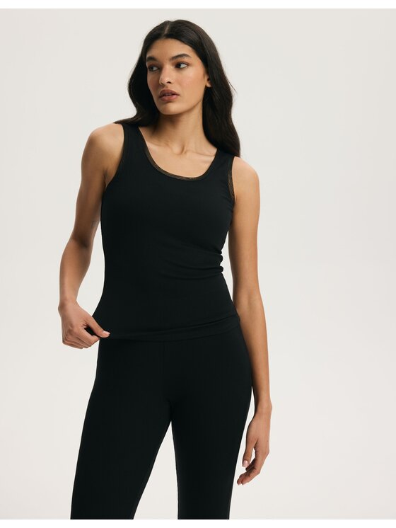 Esotiq Esotiq Top 45189 Czarny Regular Fit