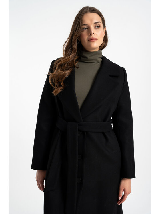 CLICK CLICK Płaszcz zimowy 70-0026 Czarny Regular Fit