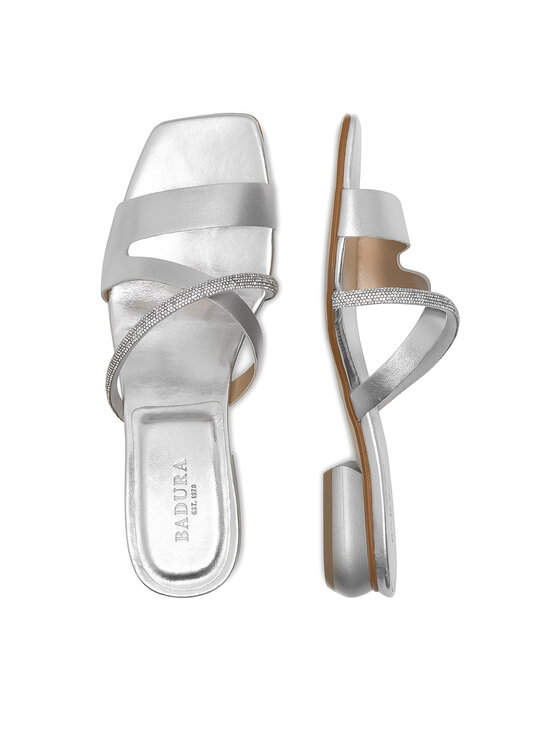 Badura Badura Klapki BRITTOLI-A022-01-01 Srebrny