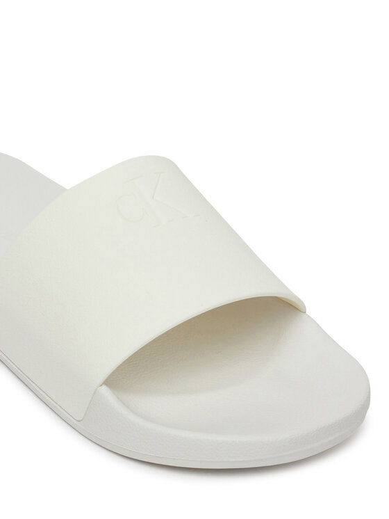Calvin Klein Jeans Calvin Klein Jeans Şlapi Slide Monogram Tpu YW0YW01715 Alb