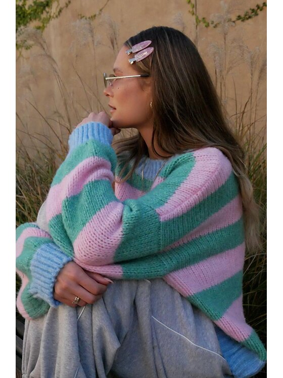 NAOKO NAOKO Sweter Cozy Bubble Zielony Regular Fit