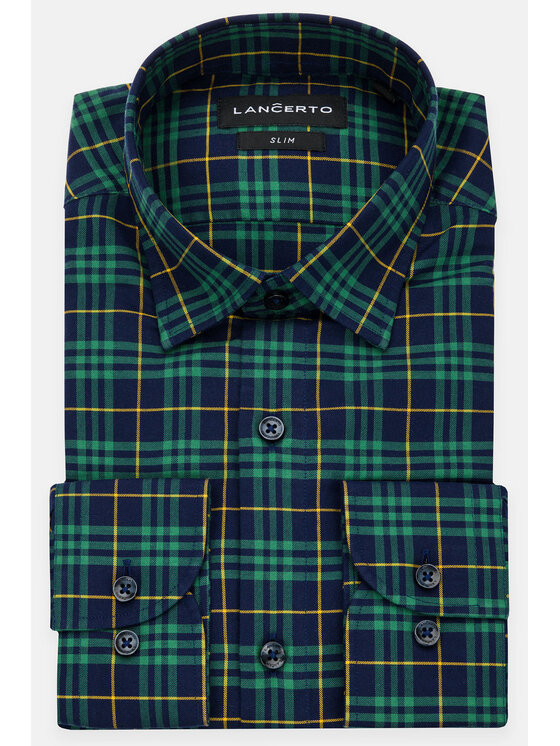Lancerto Lancerto Koszula Kelly KO073222000012 Zielony Slim Fit