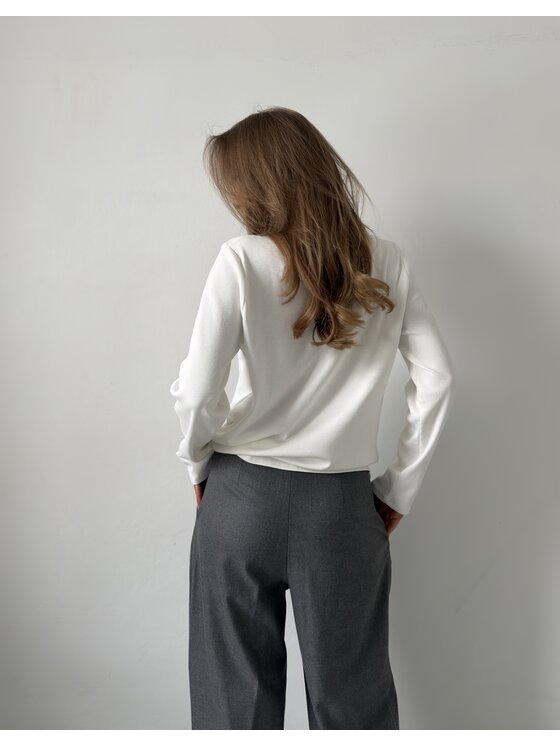 Le Songe Le Songe Longsleeve ANGIE Biały Oversize