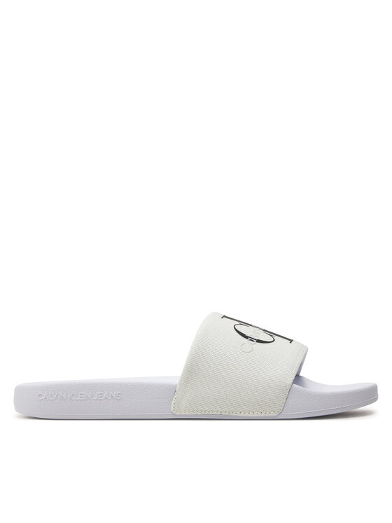 Calvin Klein Jeans Šľapky Slide Monogram Co YW0YW00103 Biela