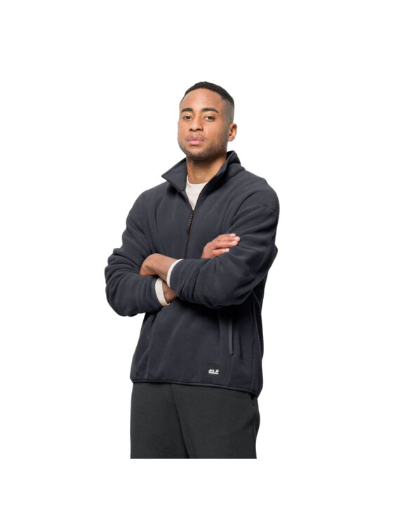 Jack Wolfskin Jack Wolfskin Felpa di pile Jack Wolfskin Osloer Fleece HZ M Nero Regular Fit