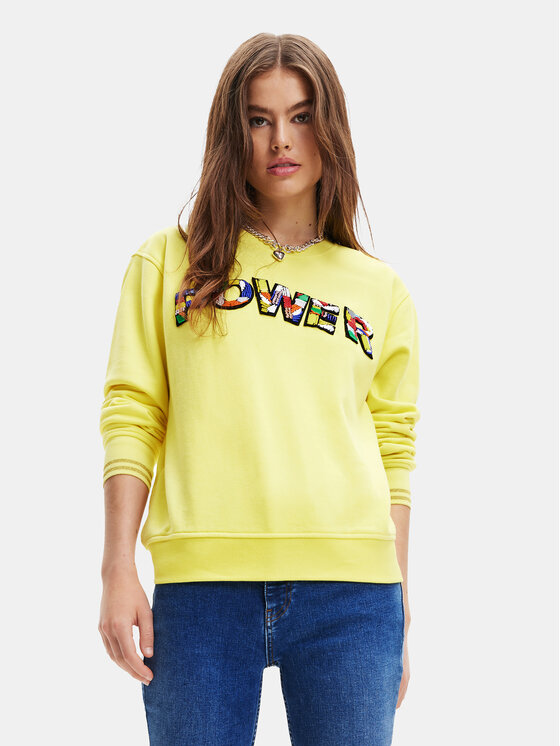 Desigual Bluză 23SWSK01 Galben Regular Fit