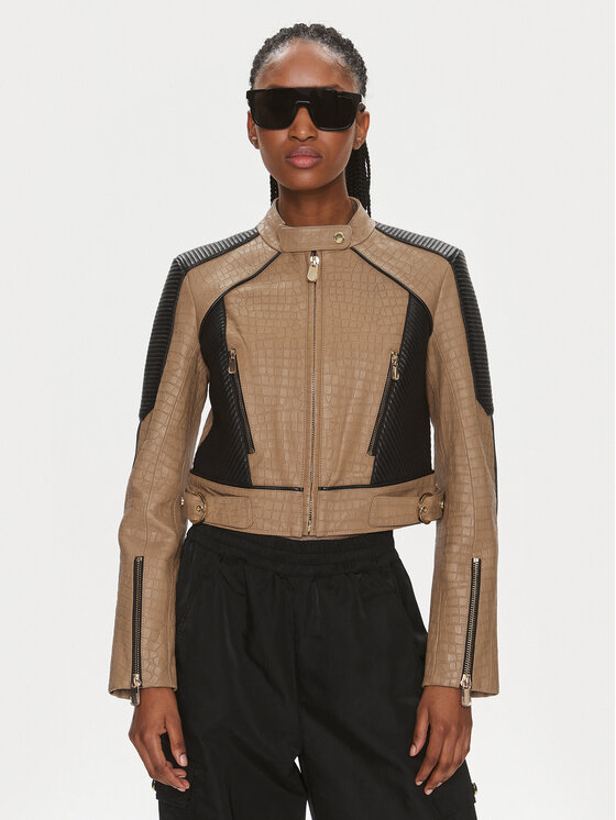 PINKO Pinko Nahkjope Annone Byker. 103208 A1Q9 Pruun Regular Fit