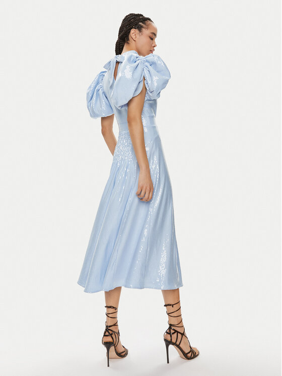 ROTATE ROTATE Coctailkleid Dawnana 1122932322 Himmelblau Regular Fit