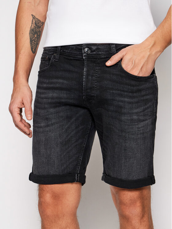 Pantaloncini di jeans Jjrick Jjorg 12170318 Nero