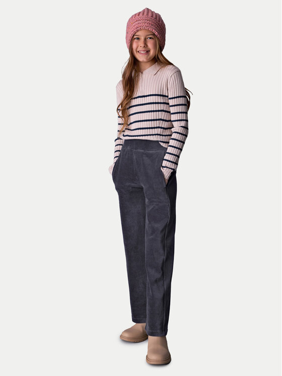 Mayoral Mayoral Pantaloni di tessuto 7576 Blu scuro Wide Leg