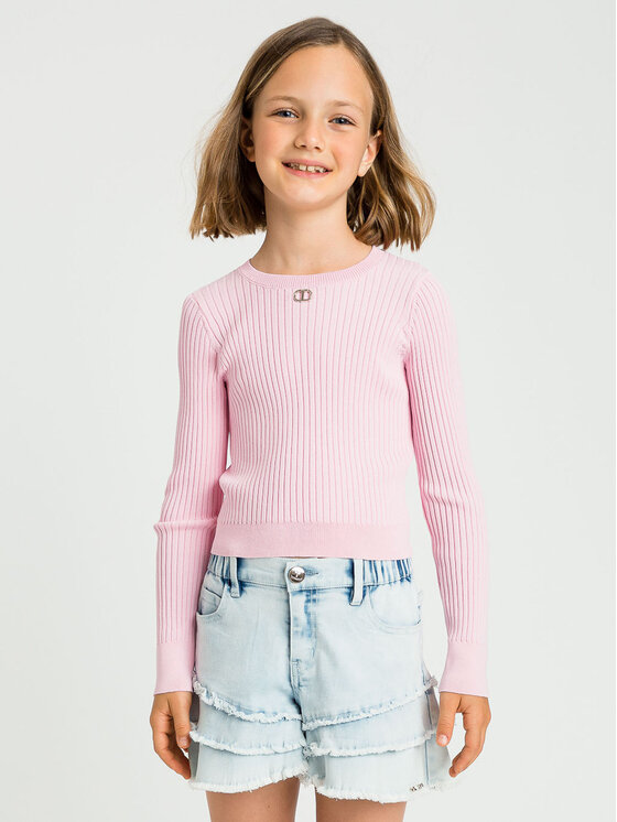 TWINSET TWINSET Sweter 231GJ340A Różowy Regular Fit