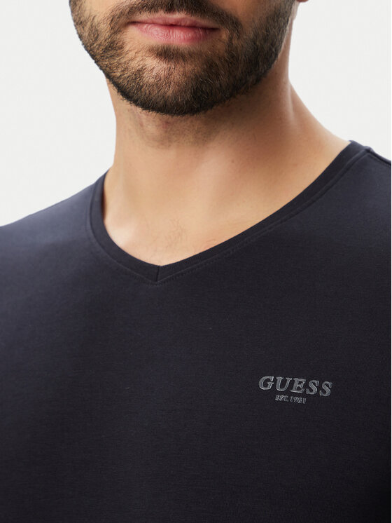 Guess Guess Majica M6YI32 K3735 Mornarsko modra Extra Slim Fit
