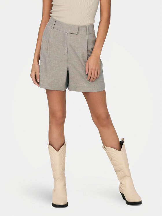 ONLY ONLY Šortky z materiálu Linda 15283727 Šedá Wide Leg