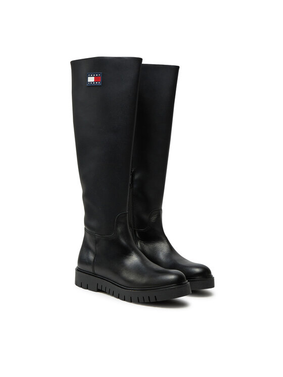 Tommy Jeans Tommy Jeans Μπότες Tjw Long Shaft Boot EN0EN02627 Μαύρο