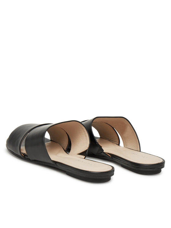 Calvin Klein Calvin Klein Nazouváky Flat Slide - Lth 2 Straps HW0HW02365 Černá