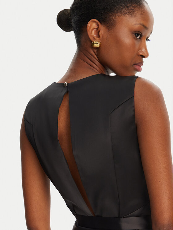 Babylon Babylon Coctailkleid E00741 Schwarz Slim Fit