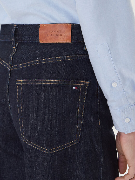 Tommy Hilfiger Tommy Hilfiger Jeans hlače 70's WW0WW48395 Mornarsko modra Wide Leg