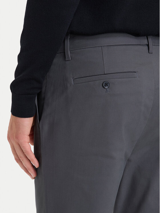 Calvin Klein Calvin Klein Chinosy LV04LD613G Szary ciemny Slim Fit