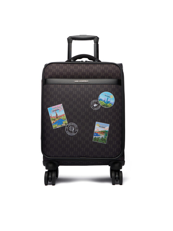 KARL LAGERFELD Valiză de cabină Ikon Monogram B1W30253 Maro