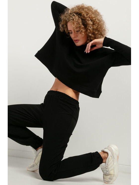 Tessita Tessita Spodnie dresowe T384 Czarny Straight Leg