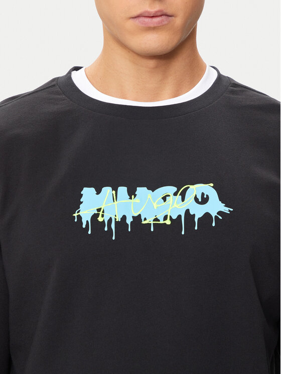 HUGO Hugo Felpa Logo 50514930 Nero Regular Fit