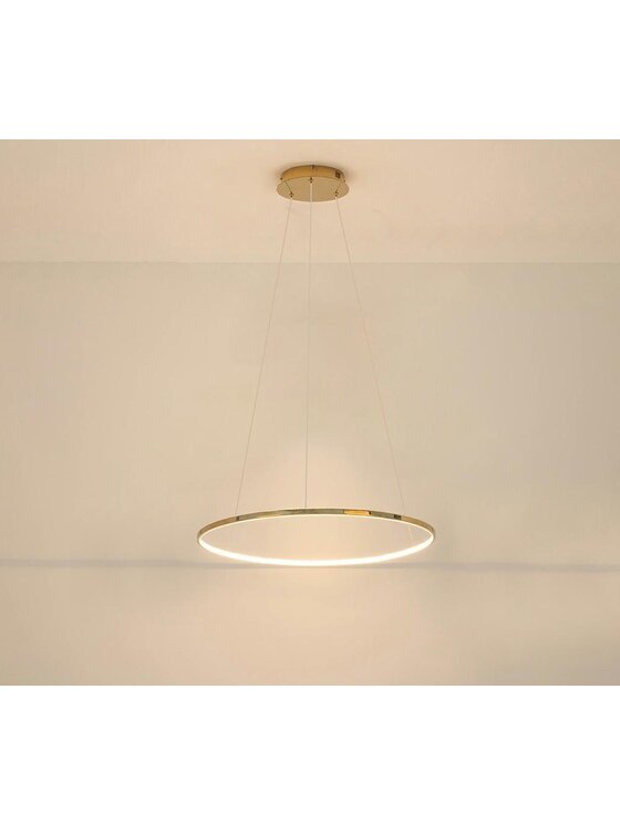 MIAhome MIAhome Lampa wisząca RING SLIM 60 złota Złoty
