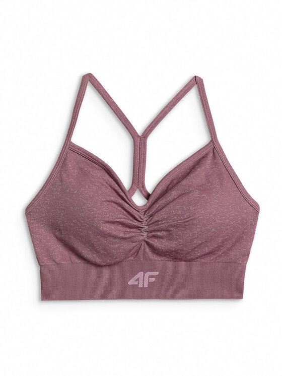 4F 4F Biustonosz sportowy YOGA Różowy ciemny