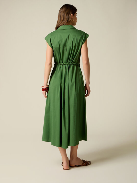 Oltre Oltre Vestito da giorno 7082R005123N005 Verde Flare Fit