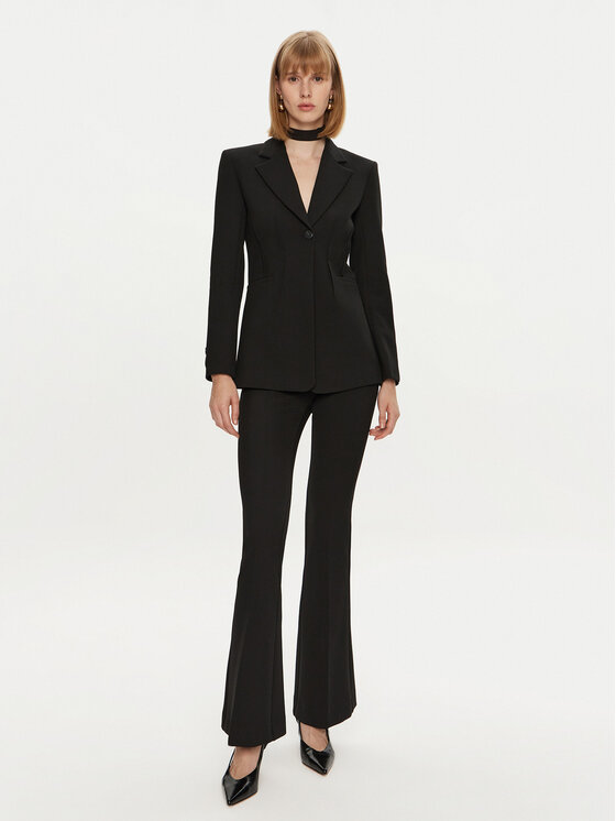 Simona Corsellini Simona Corsellini Піджак A24CPGI017 Чорний Slim Fit