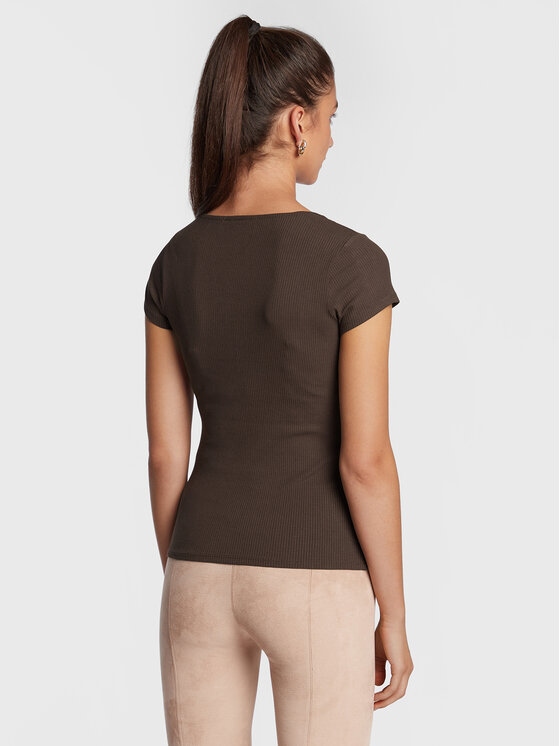 Blusa Karlee Jewel W2YP24 KBCO2 Marrone Slim Fit
