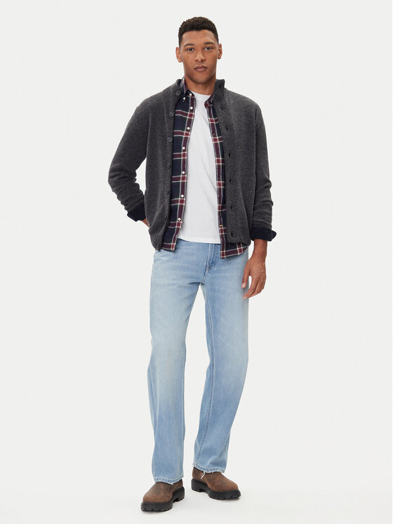 Barbour Barbour Kardigán Essential Elbow-Patch MKN0731CH51 Szürke Regular Fit