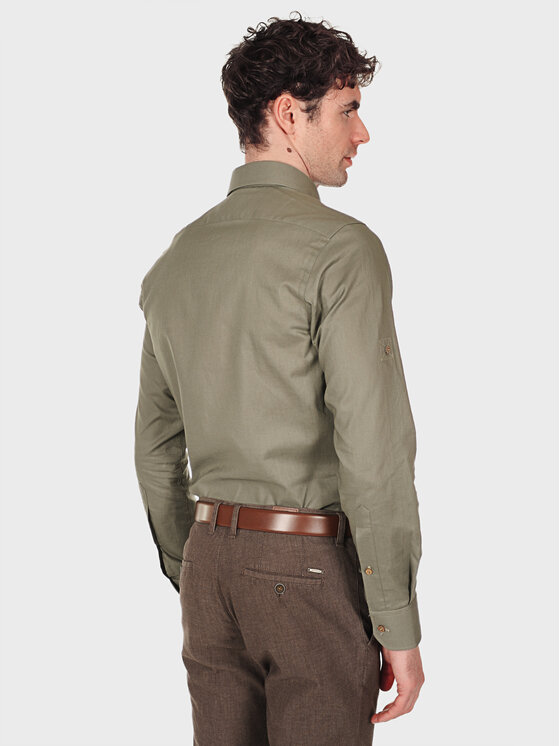 Evenemen Evenemen Koszula JAMES Khaki Slim Fit