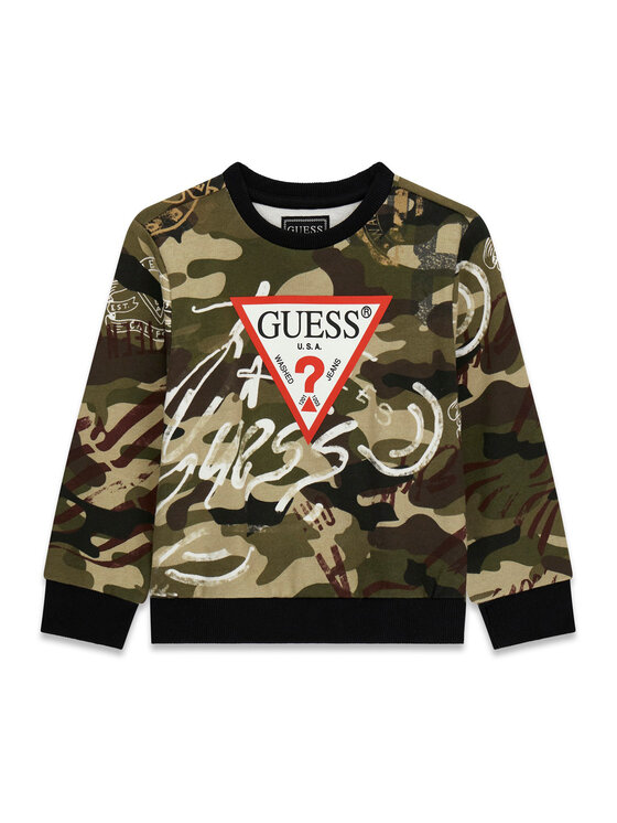 Guess Guess Hanorac N6BQ02 K6111 Verde închis Regular Fit