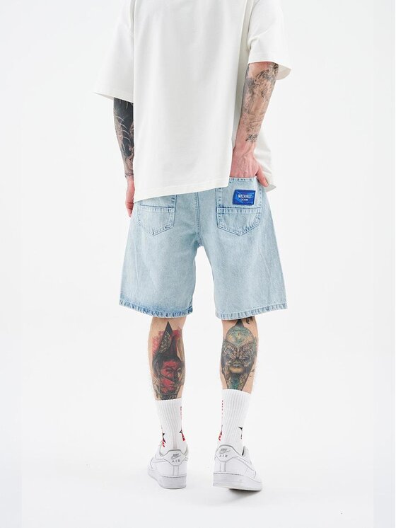 MyStars MyStars Szorty jeansowe Krótkie Spodenki Jeansowe Męskie Jasne Niebieskie MyStars Blue Basic 32 Niebieski Loose Fit
