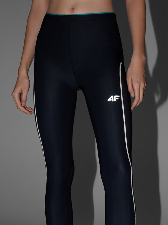 4F 4F Legginsy TREKKING Czarny Slim Fit