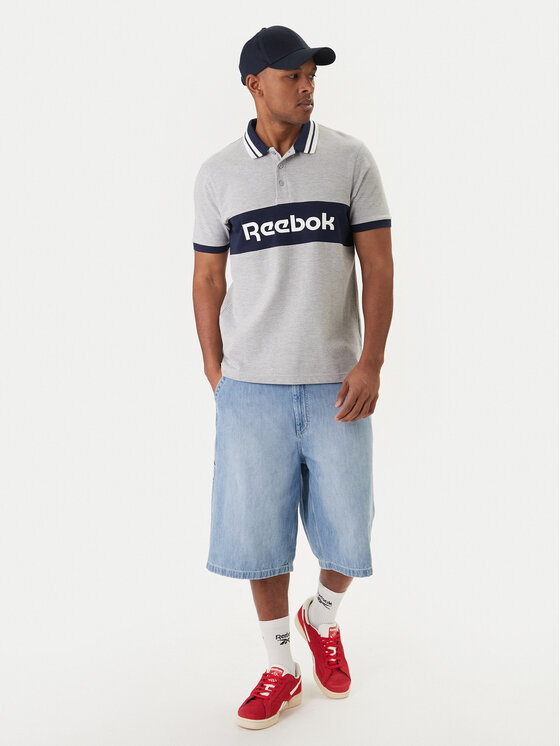 Reebok Reebok Polo Arter RK25548CCM Szary Regular Fit