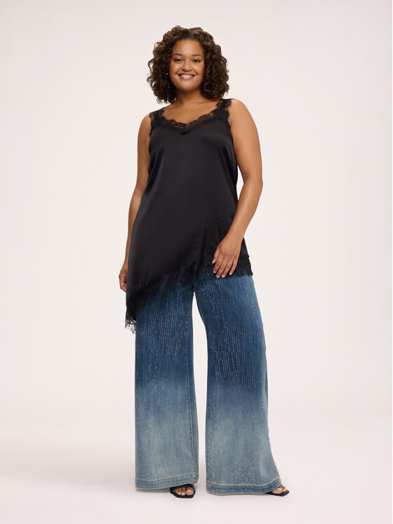 Fiorella Rubino Fiorella Rubino Top D011L000148N033 Czarny Regular Fit