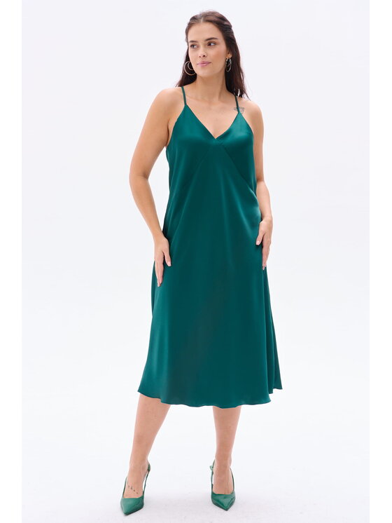 blue shadow blue shadow Sukienka codzienna Carmen Zielony Regular Fit