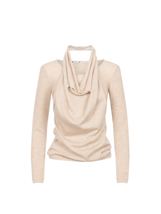 Deni Cler Milano Deni Cler Milano Sweter T-DC-S472-F5-90-13-1 Beżowy Regular Fit